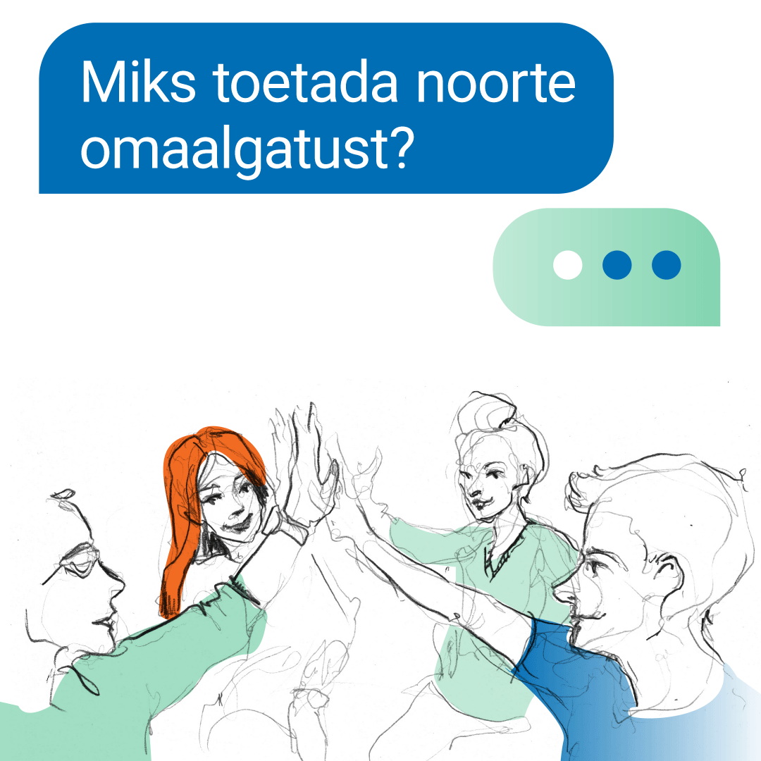 Jutumullidega liikuv pilt, millel on küsimus, miks toetada noorte omaalgatust.