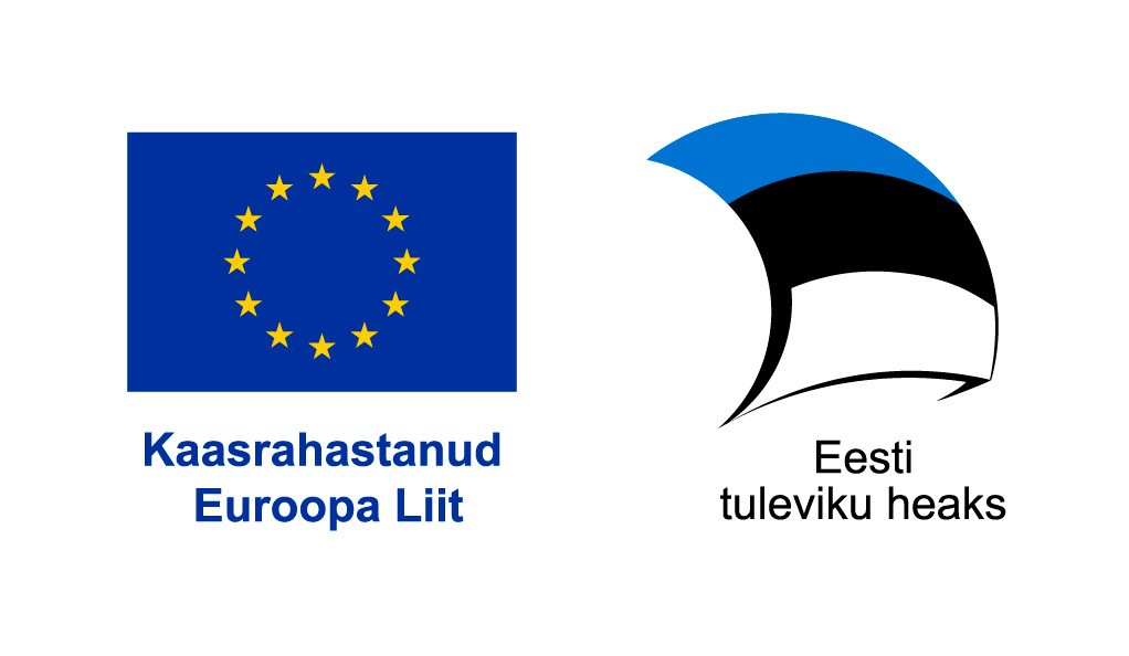 Kaasrahastanud Euroopa Liit. Vasakul Euroopa Liidu lipp. Paremal Eesti tuleviku heaks logo Eesti lipuga.