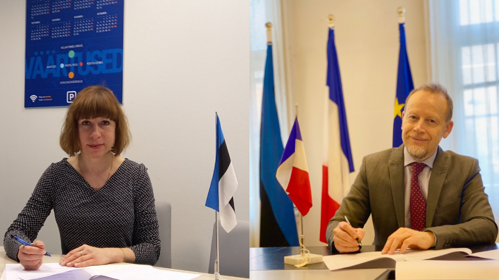 Prantsuse suursaadik Eestis Eric Lamouroux ning Haridus- ja Noorteameti (Harno) peadirektor Ulla Ilisson