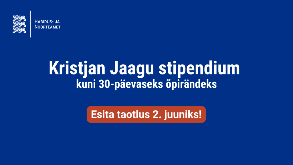 Kristjan Jaagu stipendium vahetusõpinguteks välismaal.png